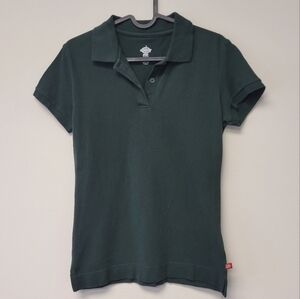 Dickies Girl Short Sleeve Pique Polo Shirt Hunter Green L